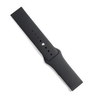Curea pentru ceas Neagra din Silicon tip SmartWatch - 20mm, 22mm JD1606N - Img 2