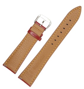 Curea Piele Naturală Roșu-Visiniu – 18/20/22 mm – Lungime XL (135+90 mm) - Img 2