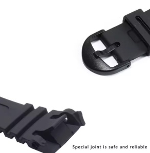 Curea Silicon pentru Casio W-96H-1A/2A/9A – 3239 – 23 cm – Impermeabilă – Sport – Negru - Img 4