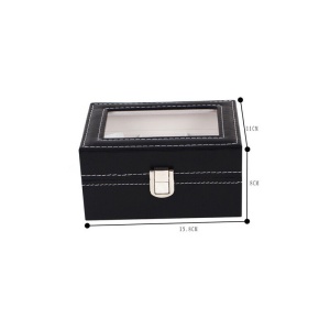 Cutie Depozitare pentru 3 Ceasuri – Design Compact Black Edition (CDN002) - Img 3