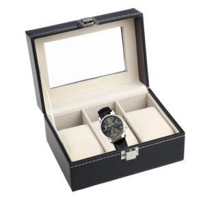 Cutie Depozitare pentru 3 Ceasuri – Design Compact Black Edition (CDN002) - Img 4