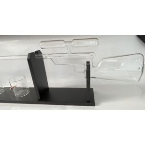 Decantor Sticlă în Formă de Pușcă – Set cu 4 Pahare WZ5132 - Img 2
