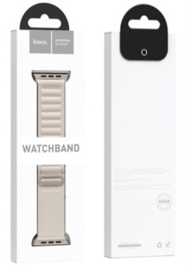MultiLoop Band pentru Apple Watch – Nylon Elastic – Negru / Crem – G-Hook – 38-49 mm – Confort și Performanță - Img 6