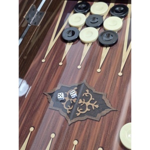 Set Backgammon Star Antique în Nuc, cu Blocare Magnetică – Nessiworld 1021798 - Img 3