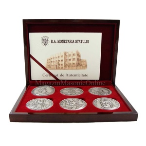 Set de Medalii Comemorative – Domnitorii Români – Carte de Istorie în Metal – Colecție Oficială