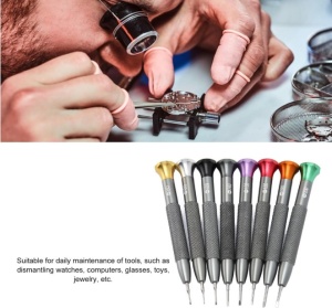 Set Șurubelnițe de Precizie Biao Zhun 22008 – 8 Bucăți – Cruce și Linie – Aliaj Cromat – Pentru Ceasornicărie și Electronică - Img 7