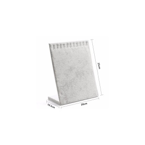 Suport Expunere Lănțișoare și Pandantive – Catifea – 11 Spații – 25 x 20 x 10,5 cm – Culori Negru/Gri – WZ1671 - Img 4
