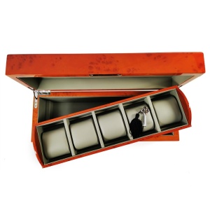 ⌚ Cutie Depozitare 5 Ceasuri din Lemn | Culoare Orange| Model CH33 ⌚ - Img 3