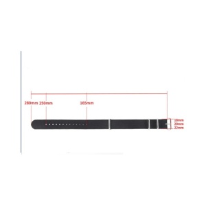 [18/20/22mm] Cureaua NATO Militară din Nylon - Gri | Comfort & Style - Img 2