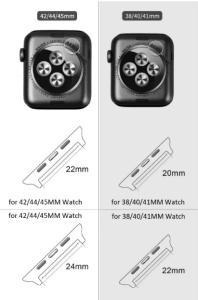 Adaptor Conector pentru Apple Watch – Oțel Inoxidabil Auriu – 38-49 mm – Pentru Curele 14/20/22 mm – Personalizare iWatch - Img 5