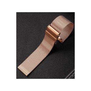 Brățară Ceas Auriu Roze - Mesh Milaneză cu Siguranță - 14mm până la 24mm (WZ2987) - Img 2