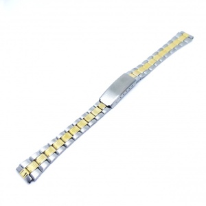Bratara de ceas Bicolora (Argintiu si Auriu) din otel inoxidabil - 12mm - WZ4150 - Img 3