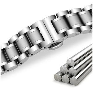 Bratara Metalica Argintie cu Deployant 19mm - Img 2