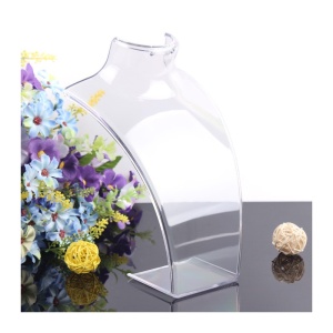 Bust expunere bijuterii acrilic transparent / alb / negru - Img 2