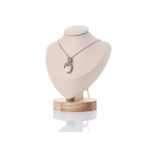 Bust prezentare pandantive si cercei din bambus si textil WZ1663S