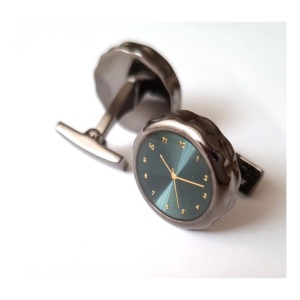 Butoni pentru Cămașă Cadran de Ceas - Negru | Accesoriu Elegant WZ4944 - Img 3