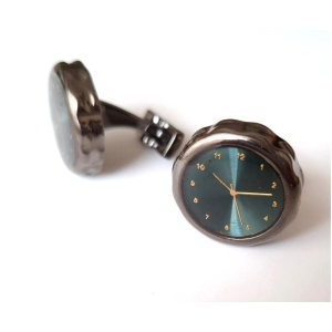 Butoni pentru Cămașă Cadran de Ceas - Negru | Accesoriu Elegant WZ4944 - Img 4