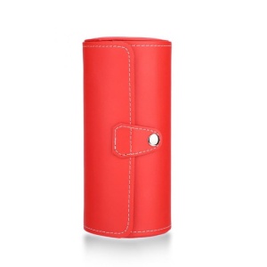 Caseta transport si depozitare pentru 2 ceasuri si bijuterii din piele ecologica - Rosie / Neagra / Carbon - WZ3450 - Img 5
