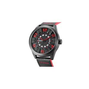 Ceas Barbatesc Negru Curren M8258 Black & Red - Img 4