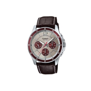Ceas Casio MTP-1374L-7A1VDF Multifunction – Eleganță și Precizie în Design Roşu-Gri