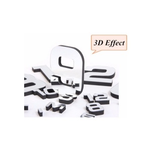 Ceas de perete 3D argintiu / auriu DIY