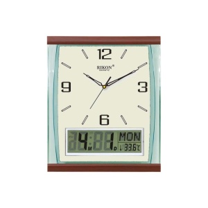 Ceas de perete analog și digital RIKON 13951LCD