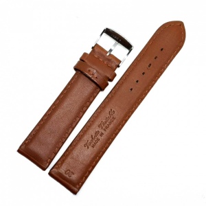 Curea Ceas „Fleurus Bio-Pure” – Piele Vițel Maro, Adeziv Organic și Bumbac (20mm - 24mm) - Img 4