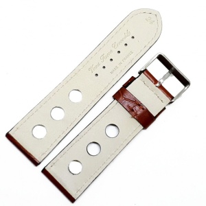 Curea Ceas „Fleurus Prestige” – Piele Naturală de Vițel, Maro Cognac (20mm - 24mm) - Img 5