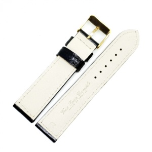 Curea Ceas „Fleurus Racing” – Piele Veritabilă de Vițel, Negru cu Cusătură Albă (20mm - 24mm) - Img 4