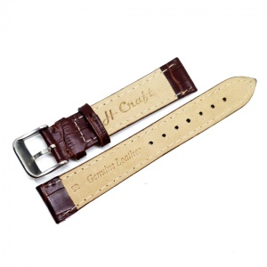 Curea Ceas „Heritage Brown” 9C1-B – Piele Naturală, Cusătură Maro (18mm - 24mm) - Img 3