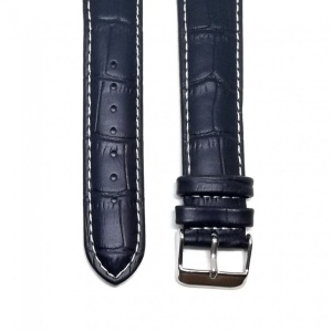 Curea Ceas „Pure Comfort” 6XL20 – Piele Naturală Hipoalergenică, Negru Mat (18mm - 24mm) - Img 2