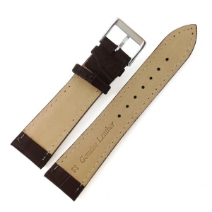 Curea Ceas Din Piele Maro Imprimeu Crocodil 14mm, 18mm, 20mm, 22mm - WZ1036 - Img 2