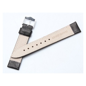 Curea Ceas din Piele Naturală Neagra + Cusatura Alba 8mm 10mm 12mm, 14mm, 16mm, 18mm, 20mm, 22mm, 24mm, 26mm - Img 2