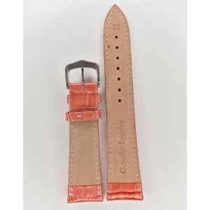 Curea Ceas din Piele Roz Imprimeu Crocodil 14mm - 24mm - Img 2