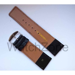 Curea ceas HAND MADE Neagra Cusatura Alba 26mm, 28mm, 30mm - Img 2
