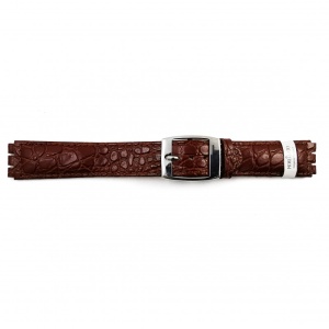 Curea ceas Swatch Morellato - Piele Naturala, Culoare Maro - 17mm - A01U2740640769MO - Img 3