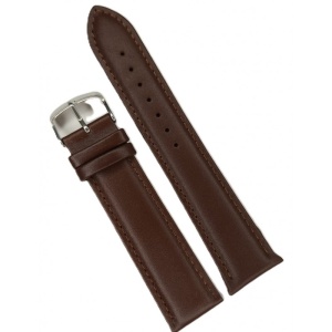 Curea Ceas WatchZone din Piele Naturală Maro Închis, Dublu Strat cu Interior Crem și Cusătură Ton pe Ton, Mărime L (12mm - 24mm) - Img 1