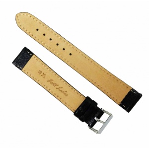 Curea Ceas XL 18mm Piele Naturala Neagra WZ2196 - Img 2