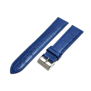 Curea de ceas Albastra cu Imprimeu Crocodil 22mm WZ5379 - Img 4