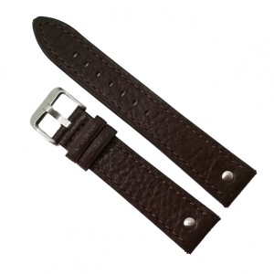 Curea de ceas din piele naturala maro - 20mm - C2996