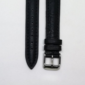 Curea de ceas din piele naturala neagra - 16mm, 18mm, 20mm, 22mm - C2975 - Img 2