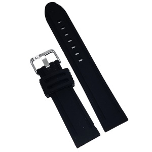 Curea de ceas din silicon neagra 22mm 24mm GR845 - Img 1