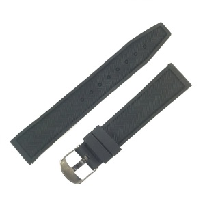 Curea de ceas din silicon negru 18mm - Img 2