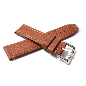 Curea de ceas maro cu textura bizonata - piele naturala - 20mm, 22mm, 24mm - WZ4181 - Img 2