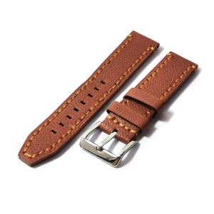 Curea de ceas maro cu textura bizonata - piele naturala - 20mm, 22mm, 24mm - WZ4181 - Img 4