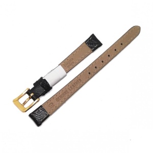 Curea de ceas Nagata - Piele Naturala Neagra - Imprimeu Sarpe - 10mm - WZ3659 - Img 3