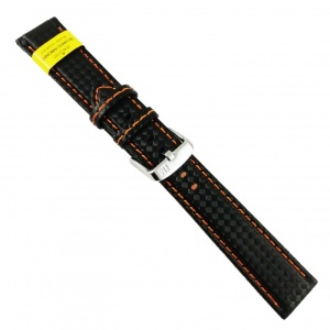 Curea de ceas Neagra din material textil si piele naturala Morellato - 20mm, 22mm, 24mm A01U3586977886CR - Img 3