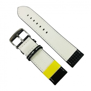 Curea de ceas Neagra din material textil si piele naturala Morellato - 18mm, 20mm, 22mm, 24mm A01U3586977817CR - Img 4