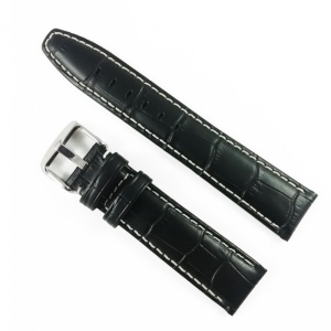 Curea de ceas Neagra din piele naturala - 18mm, 20mm, 22mm - WZ3392