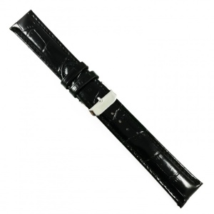 Curea de ceas Neagra din piele naturala - 20mm, 22mm - WZ3417 - Img 3